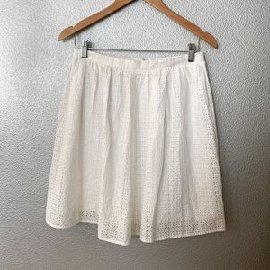 🟢3 items for $20—UNIQLO cotton eyelet gathered skirt fully lined zipper closure